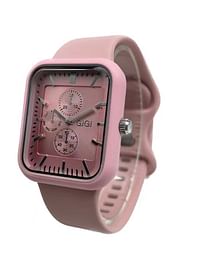 GG Gi02 analog watch with leather strap Pink