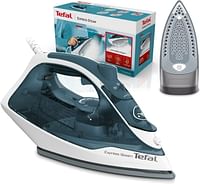Express Steam Iron Heating And Efficient Ironing Real Ceramic Soleplate For Fast Gliding 185g Minute Steam Boost Easy To Refill Water Tank Anti Drip 1 L 2400 W FV2839 BlueWhite