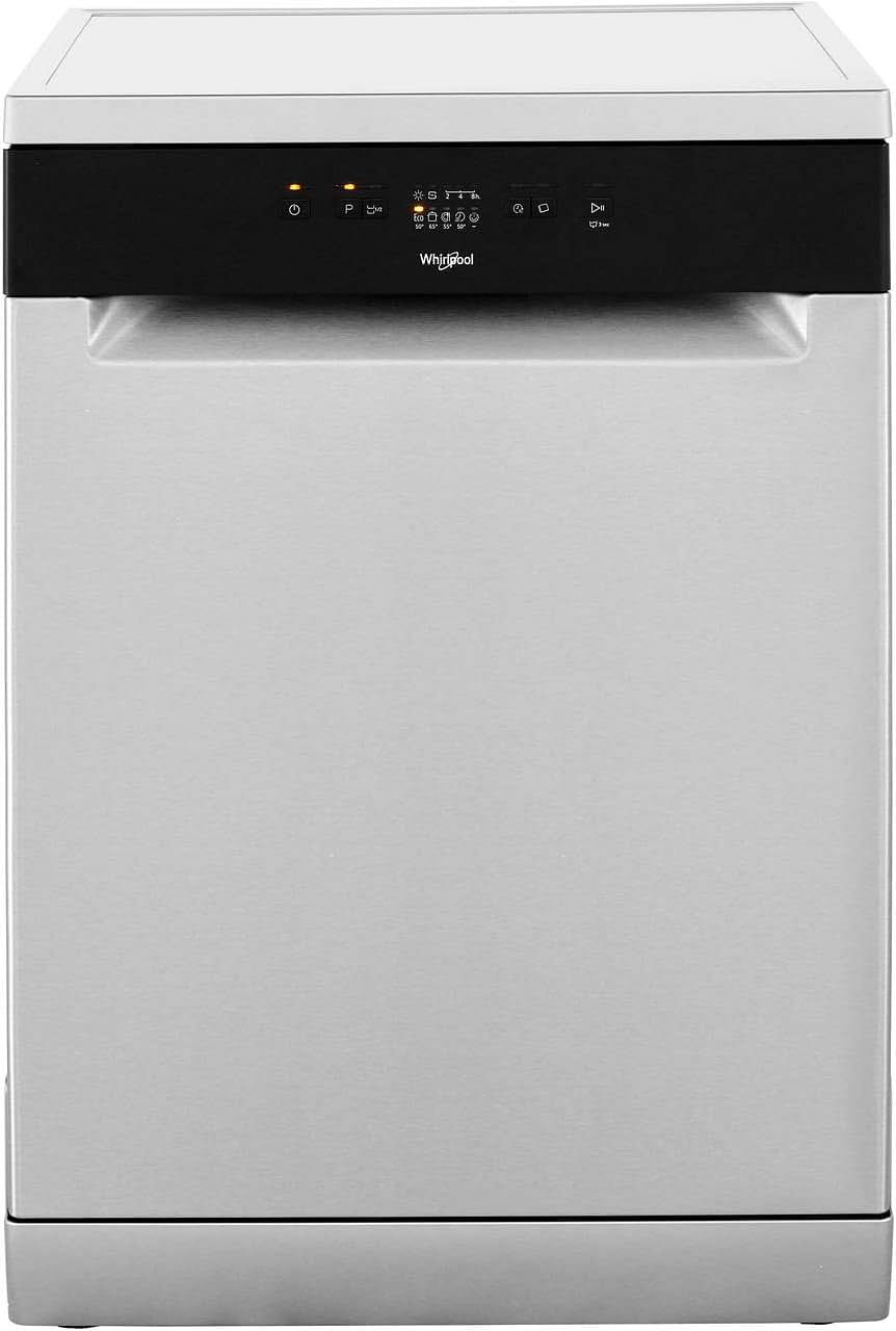 Whirlpool Freestanding Dishwasher, Wfe2B19XUK, Stainless Steel, 8Hrs Delay Timer, 13 Place Settings, Half Load Mechanical & Electronic Control, 5 Programs, Energy Class-A+, Water Consumption-11 LTR .