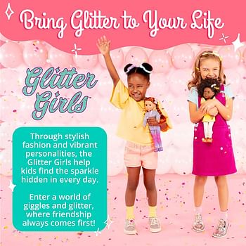 Glitter Girls by Battat – 14-inch Doll Clothes - Smile! Rain Or Shine Outfit – Rainbow Dress, Hair Clips, Raincoat, and Rain Boots – Toys, Clothes, and Accessories for Kids Ages 3 & Up