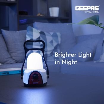 Geepas GE5562 Rechargeable Camping Lantern, 48 Pcs LED Light Dimmer Function - 360 Degree Rotation - Portable, Lightweight, Carry Handle