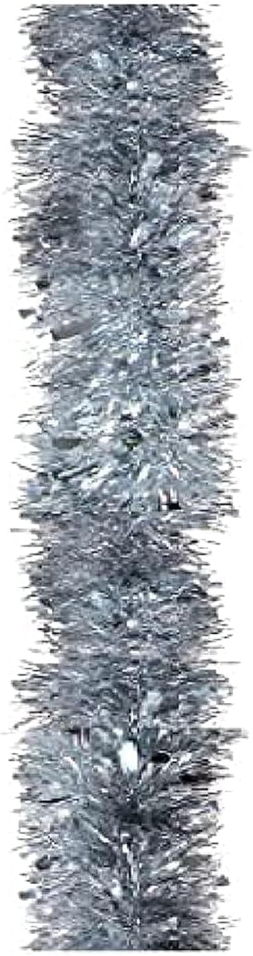 Christmas Magic Tinsel Garland Thick 2Mx10cm Silver
