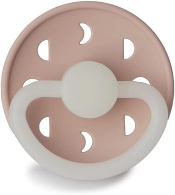 FRIGG Moon Phase Silicone Baby Pacifier for 0-6 Months- Size 1-Blush Night