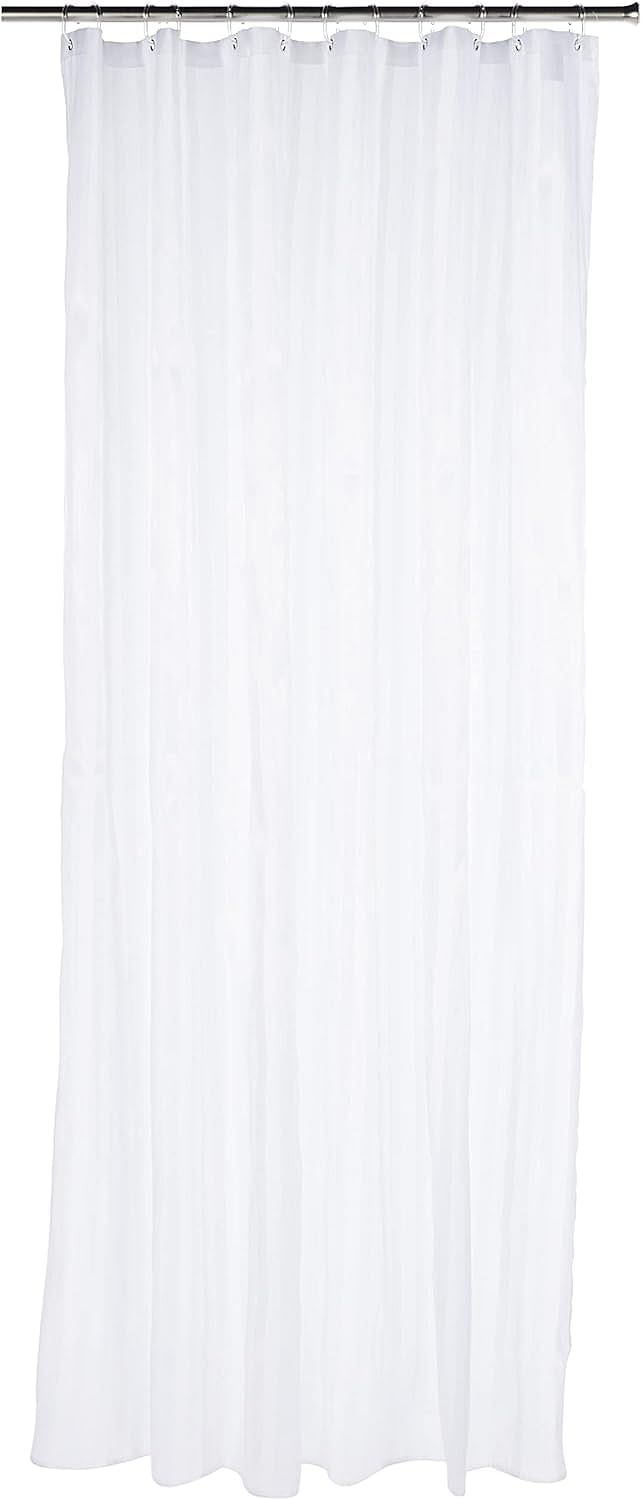 Home Pro Polyester Shower Curtain, 180x200 cm Size, White