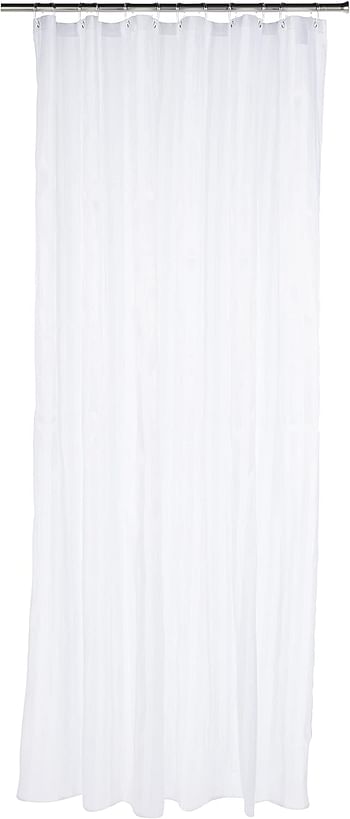 Home Pro Polyester Shower Curtain, 180x200 cm Size, White