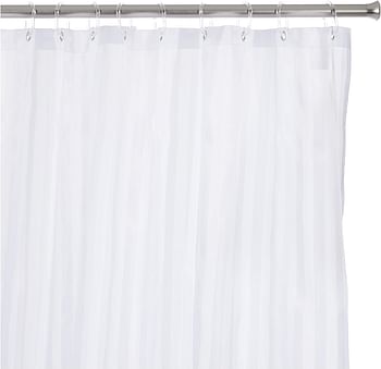 Home Pro Polyester Shower Curtain, 180x200 cm Size, White