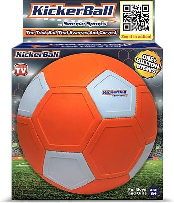 Kickerball - Bend, Curve and Swerve Soccer Ball, Orange, 20.5, Cobi