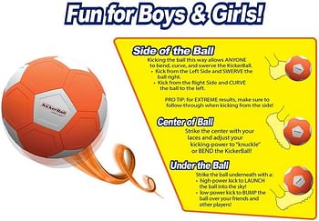 Kickerball - Bend, Curve and Swerve Soccer Ball, Orange, 20.5, Cobi