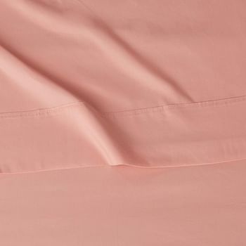 Amazn Basics Lightweight Super Soft Easy Care Microfiber Bed Sheet Set With 14” Deep Pockets - King, Peachy Coral