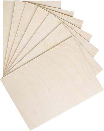 Creative Deco 10 x A4 Plywood Sheets -300 x 210 x 3 mm -Baltic Birch Wood Ply -Perfect for Home Decor, Arts and Crafts, Painting, Laser Cutting, CNC Machine, Scroll Saw, Stenciling, Pyrography