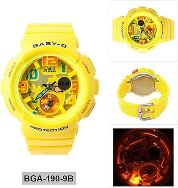 Casio BABY-G Casual Women Watch BGA-190-9BDR - Yellow