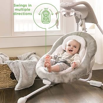 INGENUITY 15 Dream Comfort InLighten Cradling Swing - Style Braden