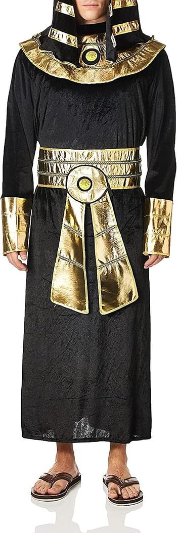 Forum Novelties 60442 Egyptian Pharaoh Costume Adult Sized, Black/Gold, Large