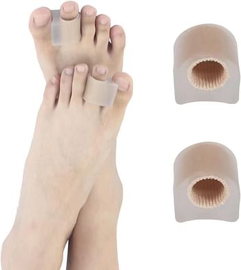 2Pcs medium Toe Spacers Separator, Gel Toe Spacers Bunion Corrector ，Breathable Fabric Bunion Corrector, Gel Bunion Corrector for Overlapping Toe and Bunion Pain Relief