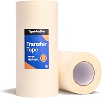 Transfer Tape for Vinyl, 12 inch x 300 feet, Paper with Layflat Adhesive. American-Made Application Tape for Craft Cutters and Sign Makers