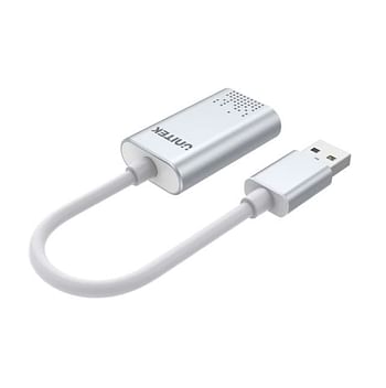 Unitek USB 2.0 Stereo Audio Adapter, Silver Color