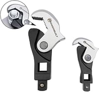 Powerbuilt 2 Piece Spring-Loaded Crowfoot Wrench Set- Adjustable- Auto Size- Universal-Self-Adjusting-Power Grip, Rapid Wrench- 240274