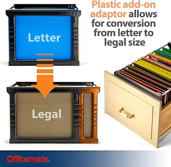 Officemate Plastic Hanging File Folder Frame - 18 Inch - Letter And Legal Size. 1 Set - 91961