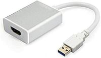 Aleesh USB 3.0 to HDMI HD 1080P Video Cable Adapter Converter for Laptop HDTV PC -White