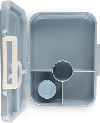 Citron Citron Tritan Lunch Box With 4 Compartments for Kids Includes 1 Sauce Container Leak-Proof and BPA Free Lunch Box for Kids- Spaceship-Dusty Blue