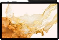 سامسونج جالكسي تابلت تاب S8 بشاشة LCD مقاس 12.4 بوصة وسعة تخزين 256GB مع قلم S ومعالج كوالكوم سناب دراجون وبطارية تدوم طوال اليوم وكاميرا بزاوية رؤية واسعة وتقنية 5G وواي فاي- لون رمادي