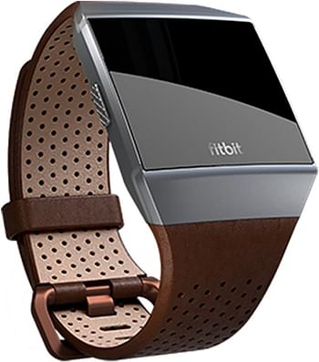 Fitbit Ionic, Accessory Band, Perforated Leather, Cognac, S