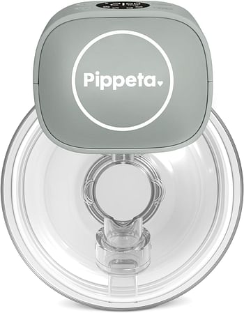 Pippeta Wearable Hands Free Breast Pump/Led Screen/Single Pumping/12 Suction Levels Modes/180 Ml Capacity