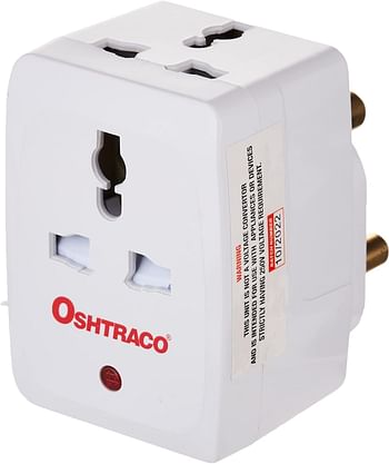 Oshtraco 15AMP 3Way Socket Adap Neon