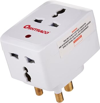 Oshtraco 15AMP 3Way Socket Adap Neon