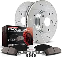 Power Stop K1043 Front Brake Kit With Drilled/Slotted Rotors And Z23 Evolution Ceramic Pads