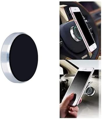 Sulfar S059 Car Phone Holder Magnetic Phone Holder Car mount-Compatible with Most Smartphones - Silver