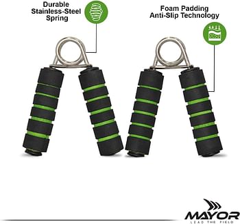 Mayor Nova 2 Pack Foam Hand Grip Exerciser Strengthener | Grip Trainer for Wrist and Forearm Workout | Carpal Tunnel Squeeze Therapy