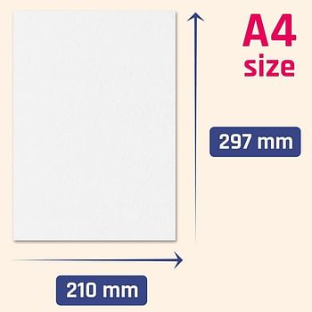 Daily Needs White Cardstock-Thick Paper A4 -8 1/2 x 11"-Heavyweight Paper for Craft- DIY-School Projects- Printing,Die Cutting-110lbs / 300 gsm-Pack of 50 Sheets- Bright White
