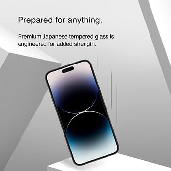 Belkin Privacy Tempered Glass iPhone 14 Pro Max screen protector, Treated Surface with Anti-Fingerprint Coating, Anti-Spy and Bubble Free Application, Included Easy Align Tray, iPhone case compatible