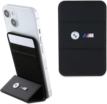 BMW M Wallet Magsafe PU Metal Logos - Black