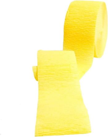 Unique Crepe Streamer, Hot Yellow