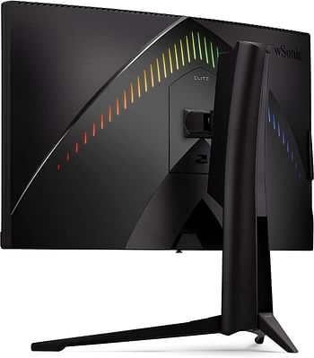 ViewSonic 27Inch ELITE XG270QC Gaming Monitor VA 1500R, QHD, 165Hz, FreeSync2, 2H1DP, USB3.1 * 4 (1u3d), SPK*2, Black