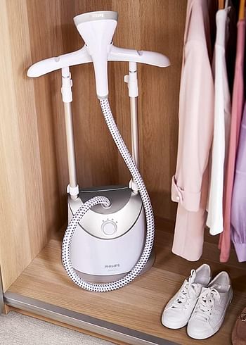 Philips GC487/86 Standing Garment Steamer Easy Touch - Steam Flow of 35 Grams per minute - 1800W - Water tank capacity 1.4 Liter - 50/60Hz