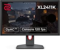 BenQ ZOWIE -XL2411K -24 inch -144Hz Esports Gaming Monitor -Dynamic Accuracy-Height Adjustable Stand-Dark Grey