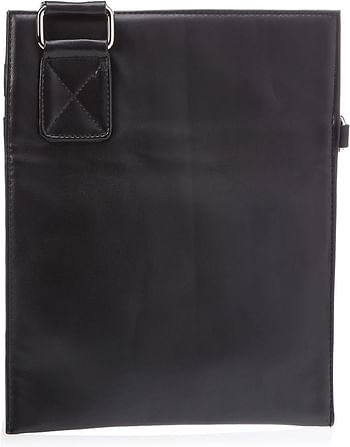 34 By Amr Diab Men Crossbody With Small Logo And Zipper Bag, Black, One Size