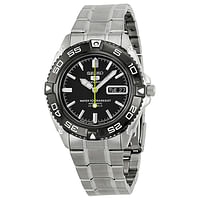 Seiko 5 Men's Black Dial Stainless Steel Automatic Watch - Model Number Snzb23j1