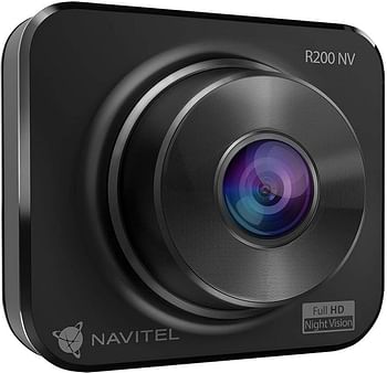 Navitel R200NV Dash Cam 1080P Full HD DVR Car Camera 2 Inch Screen 140° Wide Angle, G-Sensor, Night Vision, Parking Mode, Loop Recording, Motion Detection, Includes 12 Months Free Navigation App