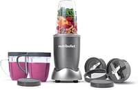 Nutribullet Multi-Function High Speed Blender, 600 Watts, 9pc Accessories, Mixer System With Nutrient Extractor, Smoothie Maker Grey, NBR-1212M