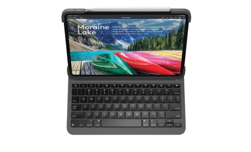 Logitech Slim Folio Case Mit Tastatur – Für IPad 7./8./9. Gen, Italienisches QWERTY-Layout (Graphit)