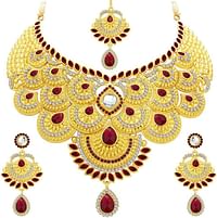 Sukkhi Elegant Gold Plated AD Necklace Set For Women
