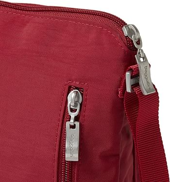 Baggallini Pocket Crossbody With Sand Lining, Pocket Crossbody Travel Bag/One Size/Apple Color