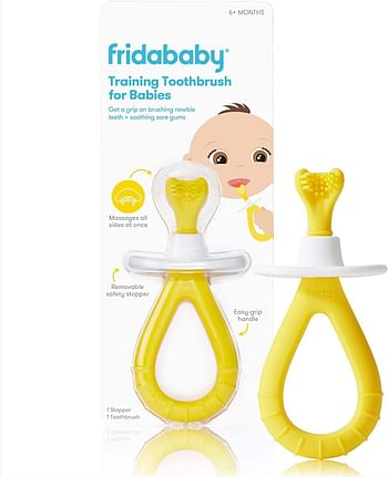 FridababyBaby Grooming Kit & Training Toothbrush for Babies with Soft Silicone Bristles