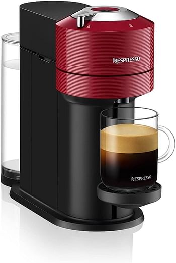 نسبريسو ماكينة تحضير القهوة فيرتو نيكست باللون الأحمر بدون كبسولات