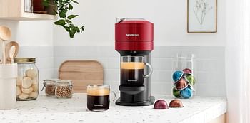 نسبريسو ماكينة تحضير القهوة فيرتو نيكست باللون الأحمر بدون كبسولات
