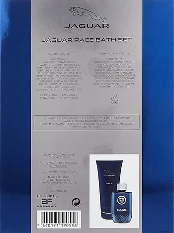 Jaguar Pace Eau de Toilette 100ml+200ml Bath & Sg Travel Set
